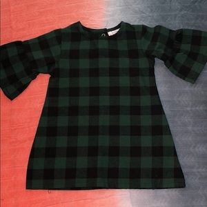 Black and green plaid dress